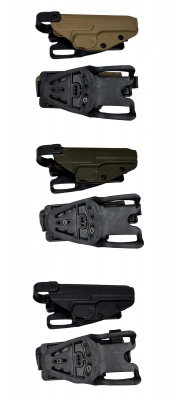 Кобура Tactical Warrior, тактика АПС с выносной площадкой "стрела", с ремешком на ногу на салазках