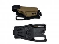 Кобура Tactical Warrior, тактика ПМ с выносной площадкой "стрела", с ремешком на ногу на салазках
