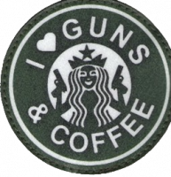 Патч Guns and Coffee
