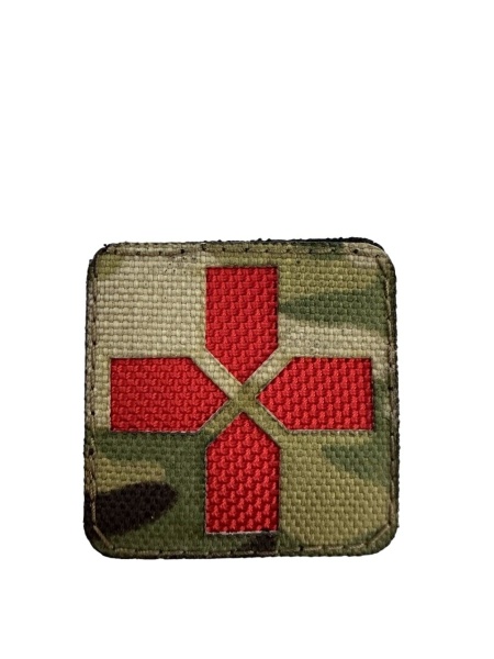 Патч Крест медицинский, мультикам-красный