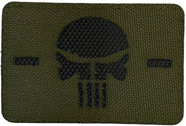 Патч Каратель, олива-чёрный