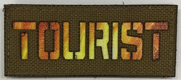 Патч Турист, песок-черный