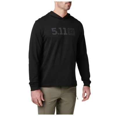 Футболка 5.11 Hooded L/S Tee (Black, S)