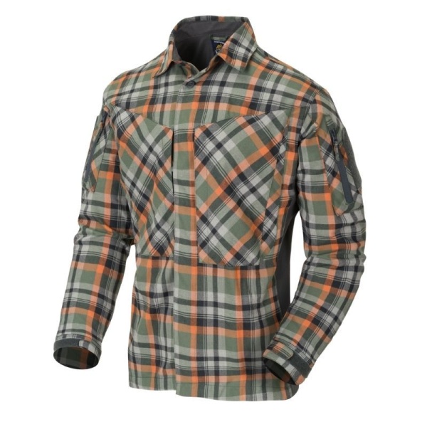 Рубашка Helikon, MBDU Flannel Shirt, Timber Olive Plaid