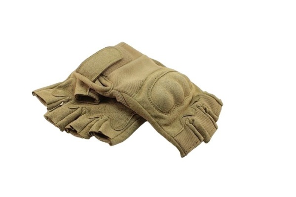 Перчатки без пальцев EDGE Tactical Field 1/2, бежевые
