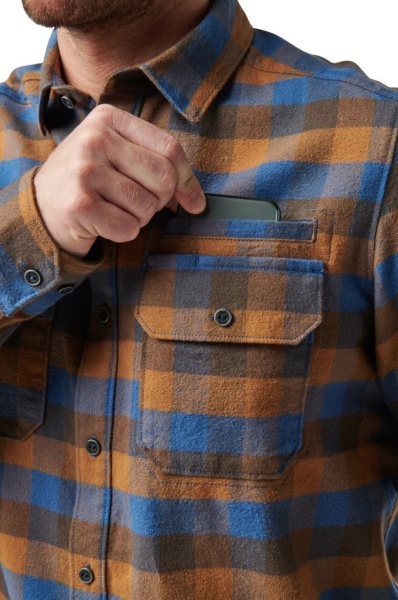 Рубашка 5.11 Gunner Plaid Long Sleeve Shirt, Cobalt Blue Plaid