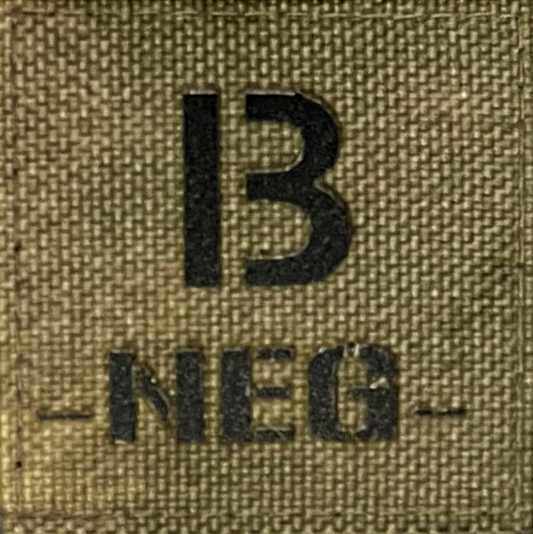 Патч Группа крови третья отрицательная, мох