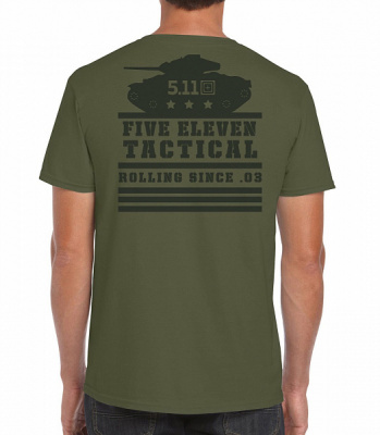 Футболка 5.11 Rolling Panzer Tee, короткий рукав, Military Green