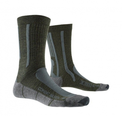 Носки X-SOCKS X-PLORER SILVER 4.0, OLIVE GREEN/ANTHRACITE