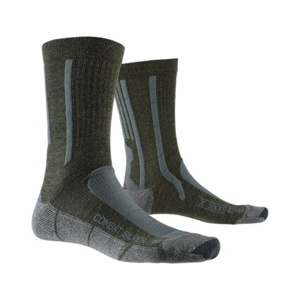 Носки X-SOCKS X-PLORER SILVER 4.0, OLIVE GREEN/ANTHRACITE