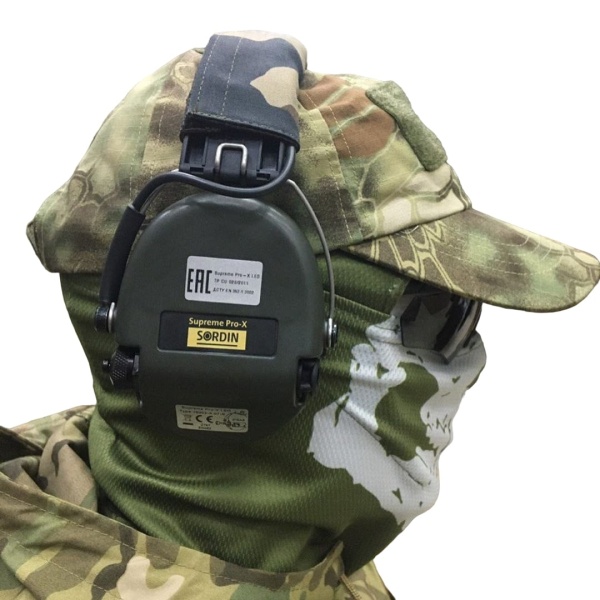 Наушники активные MSA Sordin Supreme with LED Pro-X (хаки\камуфляжная ткань)