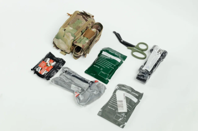 Подсумок Phantom, под аптечку вытяжной, Capsula (Multicam) с содержимым