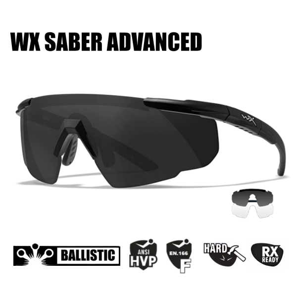 Очки Wiley-X, Saber ADV Matte Black Frame Clear Grey