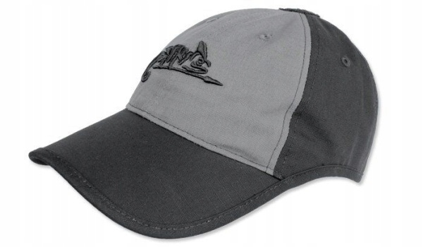 Бейсболка Helikon Logo Cap, PolyCotton Ripstop, Black/Shadow Grey