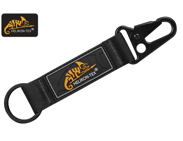 Брелок Helikon Snap Hook Keychain with Logo, Black