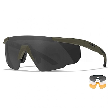 Баллистические очки Wiley X, Saber Advanced 308G, 3LS OD Green Frame