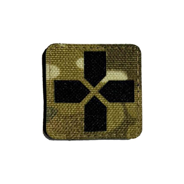 Патч Крест медицинский, мультикам-черный