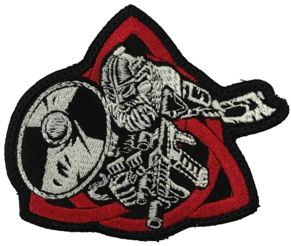 Патч Викинг с винтовкой, черный