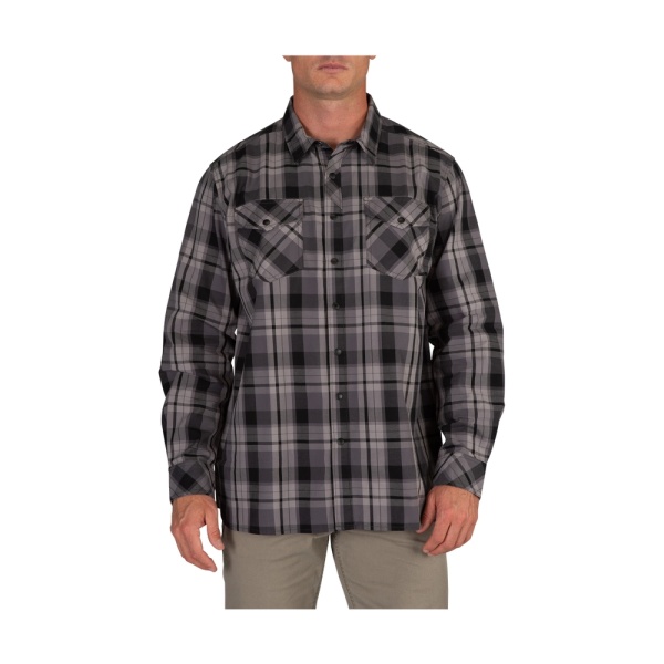 Рубашка 5.11 Peak Long-Sleeve Shirt, Battle Brown Plaid