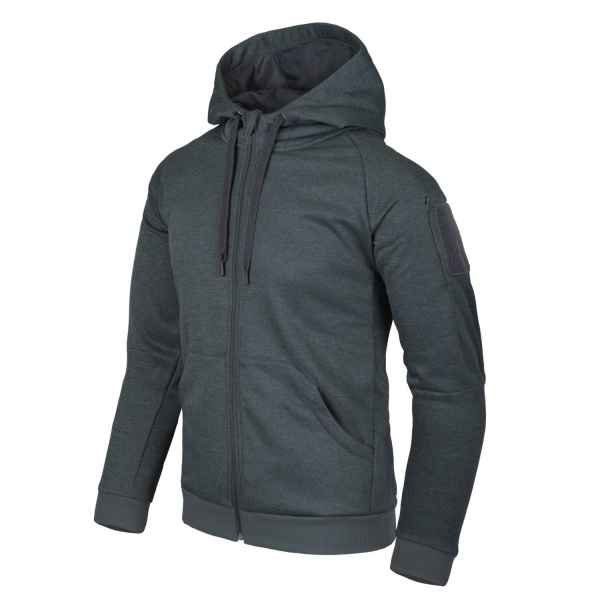 Толстовка Helikon Urban Tactical Hoodie FullZip, Black-Grey Melange