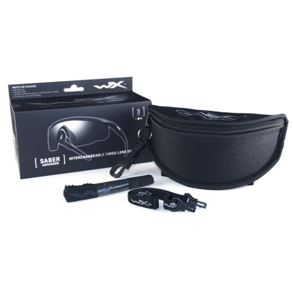 Очки Wiley-X, Saber ADV Smoke/Clear/Rust Tan Frame