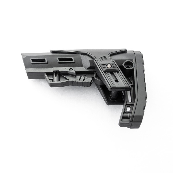 Облегченный телескопический приклад с подщечником Alpha CP К.АРМА (Black)