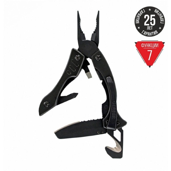 Мультитул Gerber Crucial Tool, черный, блистер