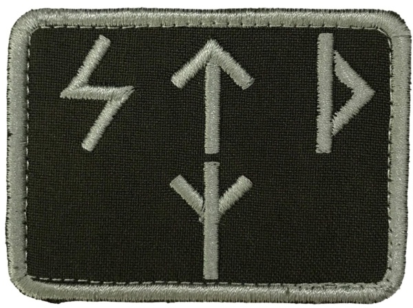 Патч Руны STD, олива-серый