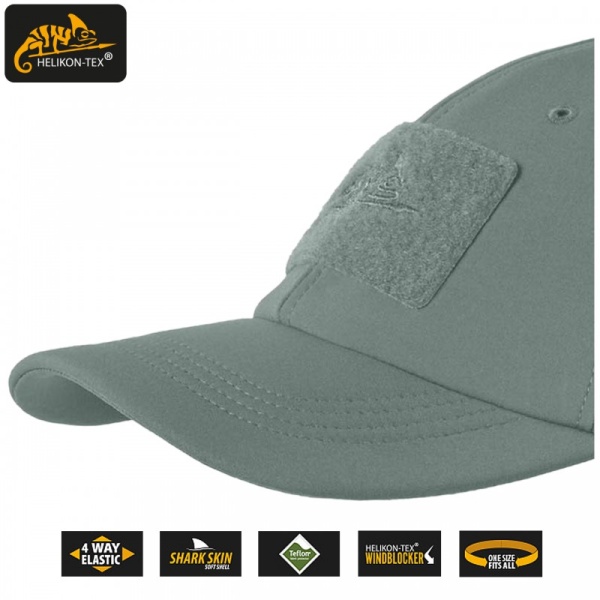 Бейсболка зимняя Helikon BBC Winter Cap, Shark Skin, Foliage Green