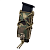 Подсумок Tactical Warrior, тактика ПМ под 1 магазин на Molle