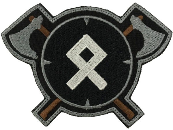 Патч Руна Одал, черный