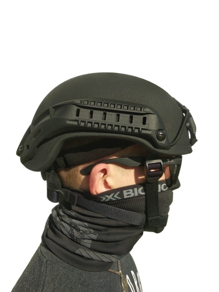 Бронешлем ШБМ-А-О-Пр, подвесная система Фаст (с кронштейнами), Black