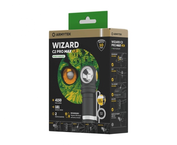 Фонарь Armytek Wizard C2 Pro Max LR Белый