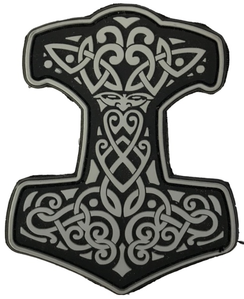 Патч Молот Тора резина, белый