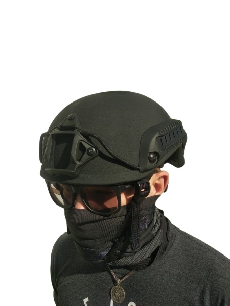 Бронешлем ШБМ-А-О-Пр, подвесная система Фаст (с кронштейнами), Black