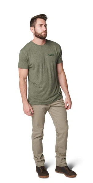 Футболка 5.11 Triblend Legacy S/S Tee, Military Green Heather