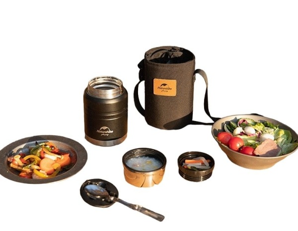 Термос Naturehike NH20SJ041 750мл (для еды), черный