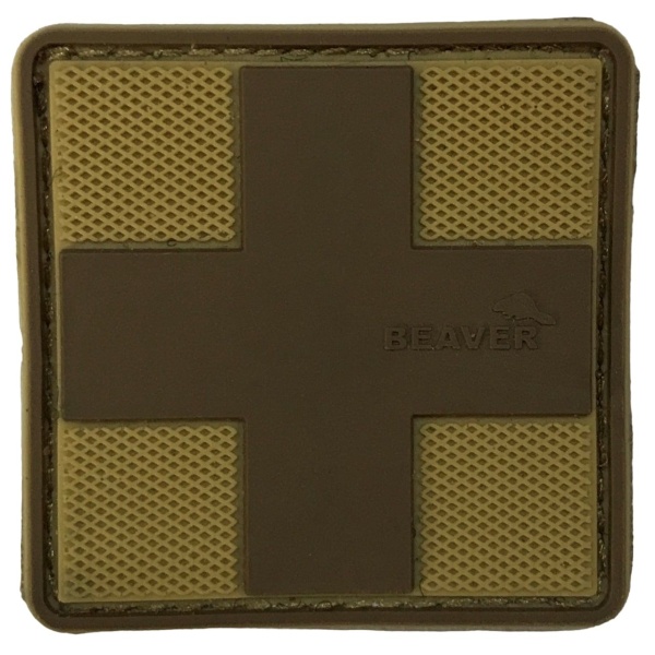 Патч Крест медицинский резина, песок-коричневый