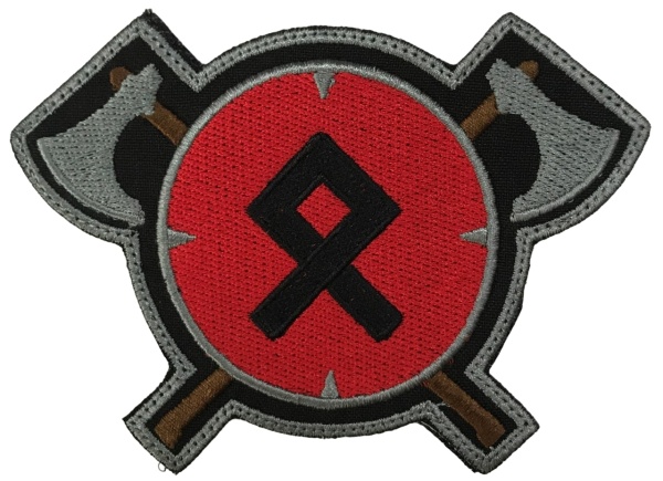 Патч Руна Одал, красный