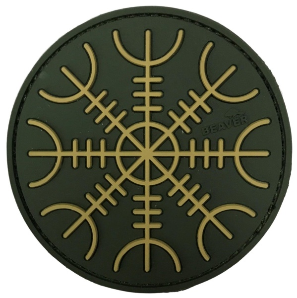 Патч Шлем ужаса резина, олива