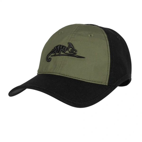 Бейсболка Helikon, Logo Cap, PolyCotton Ripstop (Black/Olive Green)