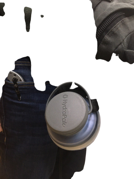 Складная бутылка Hydrapak Stash, емкость 1000 мл., цвет Mammoth Grey