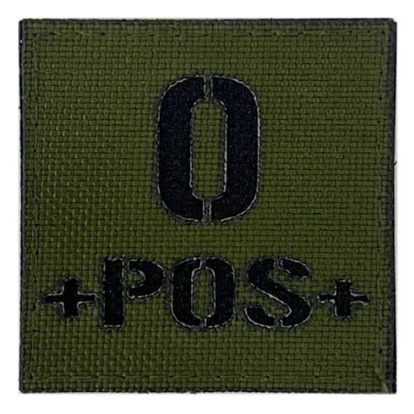 Патч малый Группа крови первая положительная, олива