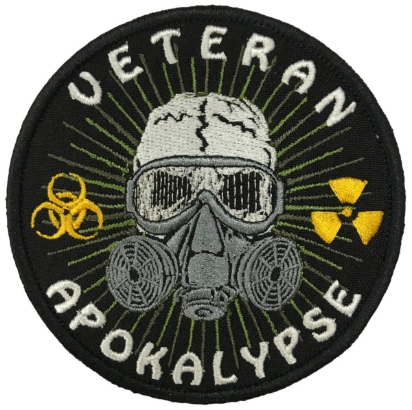 Патч Ветеран апокалипсиса, черный