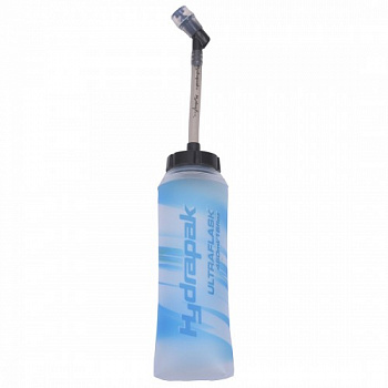 Складная фляга Hydrapak UltraFlask, с питьевым шлангом и поилкой-клапаном типа Bite, емкость 450 мл., цвет White