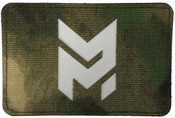 Патч ММ, мох-белый