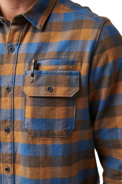 Рубашка 5.11 Gunner Plaid Long Sleeve Shirt, Cobalt Blue Plaid