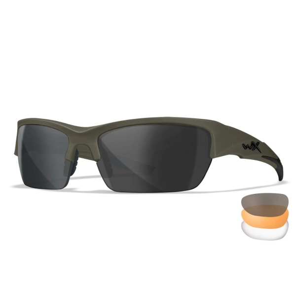 Баллистические очки Wiley X, VALOR 2.5mm, Grey/Clear/Light Rust Lens OD Green Frame
