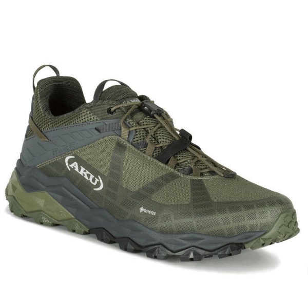 Кроссовки треккинговые AKU Flyrock GTX, Grey / Green