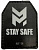 Патч ММ Stay Safe, чёрный-белый